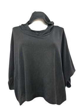 Red Coral Black Hooded Oversized Sweater Size XL